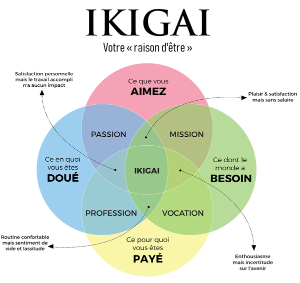 Tirage Ikigai en 9 cartes : Trouver votre raison d’être professionnel.le